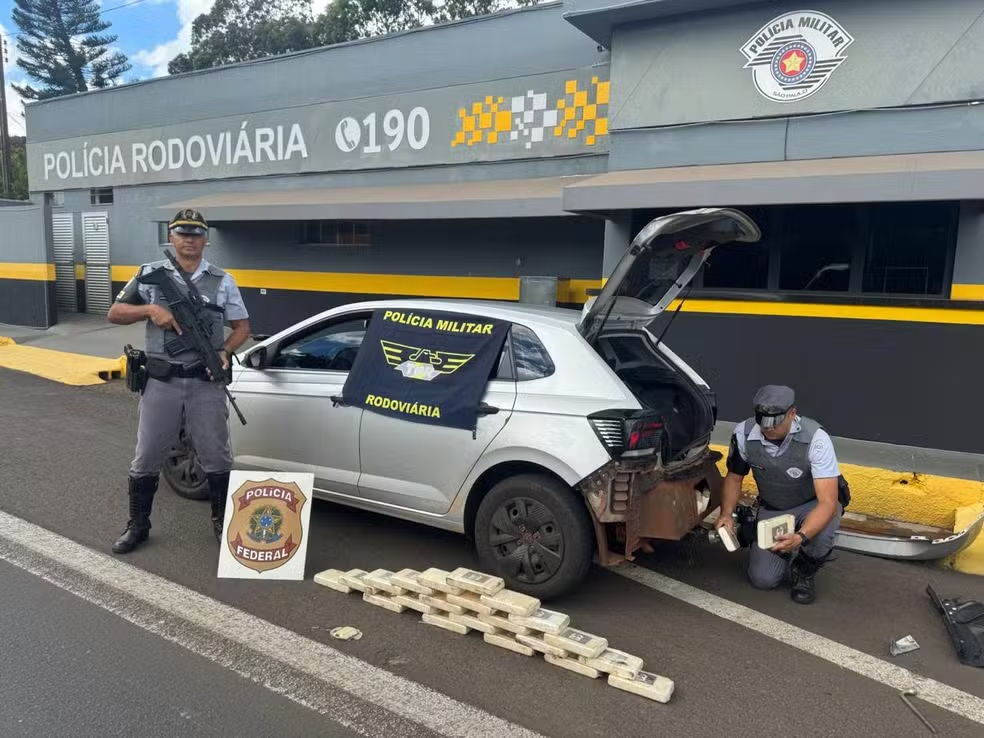 Douradense é preso com mais de 27 quilos de cocaína no interior de SP