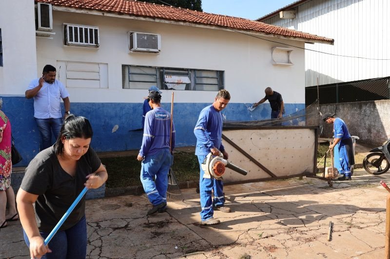 Mutirão envolve secretariado e revitaliza Posto de Saúde do Izidro Pedroso