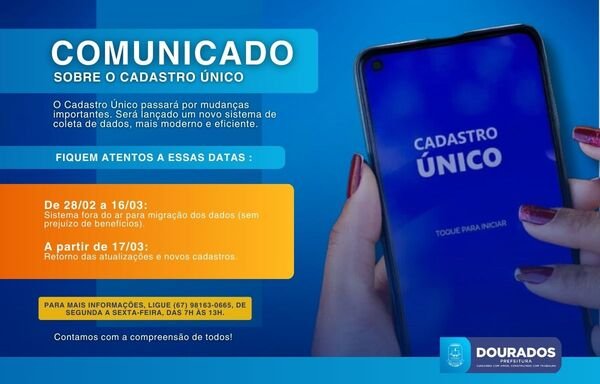 CadÚnico ficará suspenso até 16 de março para atualização