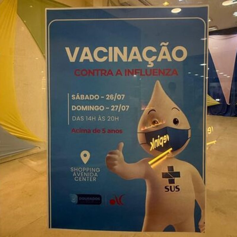 Prefeitura leva vacina contra a Influenza ao Shopping Avenida Center no fim de semana